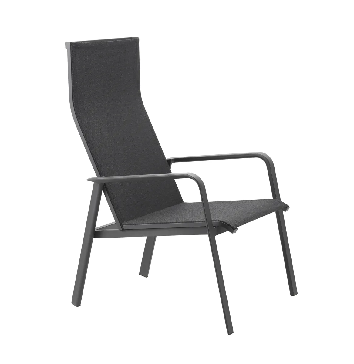SOLPURI BREEZE Lounge Sessel, stapelbar - Sitz- und Rckenpolster  / Bombay beschichtet anthracite